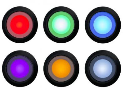 FLAME Black 316 Stainless Steel RGBCW Deck Lights set of 6